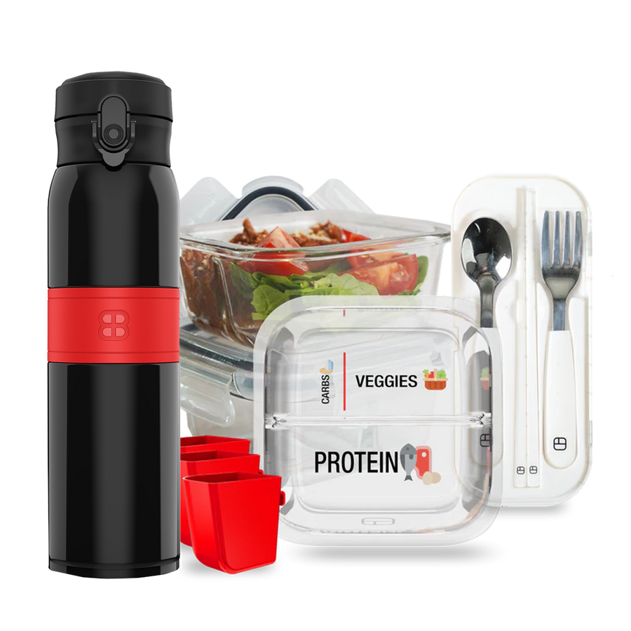BariBowl + BariBottle Starter Duo – Bariatric Portion-Control Container Set + 20oz Low-Flow Insulated Water Bottle