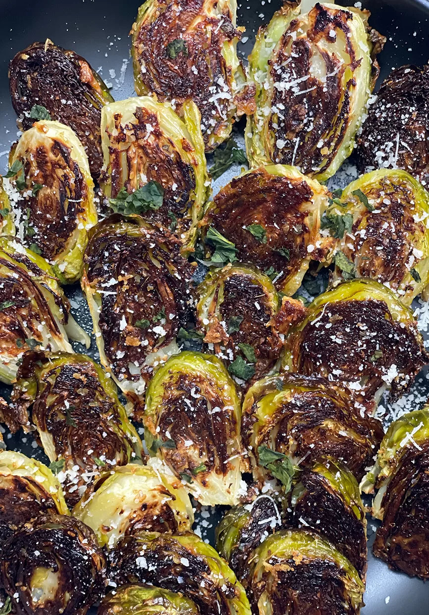 Parmesan Brussel Sprout Bites – bariatric-friendly recipe from BariBowl