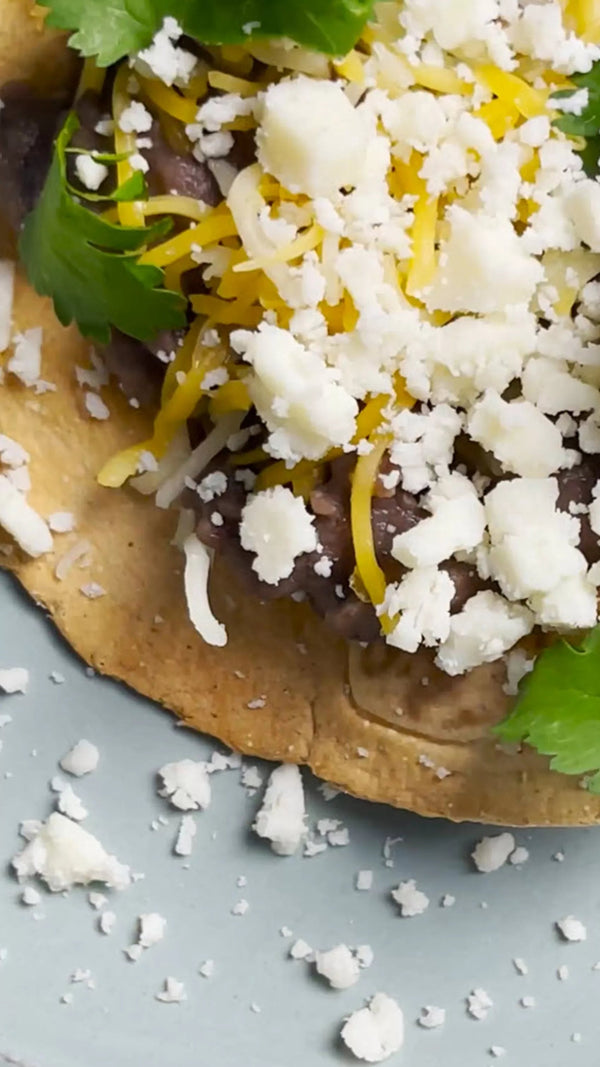 Crispy Tostitos with Beans and Cheese – bariatric-friendly recipe from BariBowl
