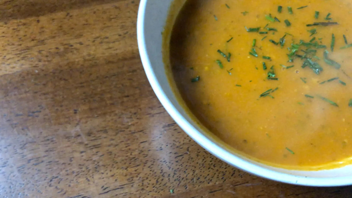 Homemade Tomato Basil Soup – bariatric-friendly recipe from BariBowl