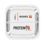 Shopify BariBowl Bariatric Meal Prep Set – 3 Glass Portion-Control Containers, Silicone Condiment Cups & Bite-Sized Utensils