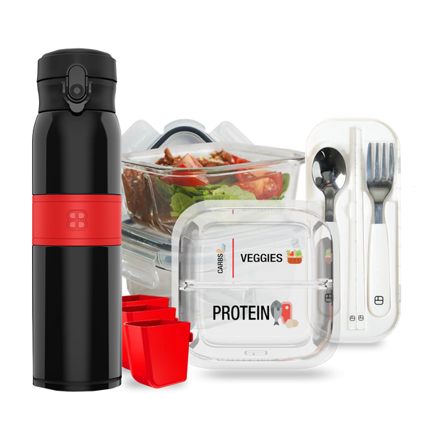 BariBowl + BariBottle Starter Duo – Bariatric Portion-Control Container Set + 20oz Low-Flow Insulated Water Bottle